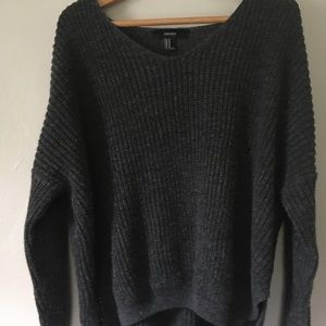 Forever 21 Medium grey scoop neck sweater
